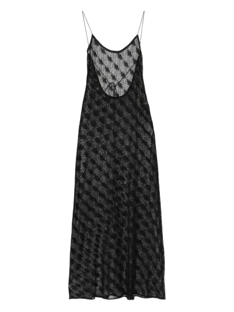 Atu Body Couture open-back patterned maxi dress Black AT25096