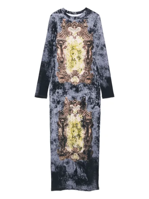 Jean Paul Gaultier Médaillon-print maxi dress Blue 2504WDR018J013P