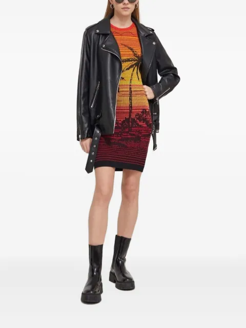 Desigual palm-tree ombré mini dress Multicolour 24SWVK59