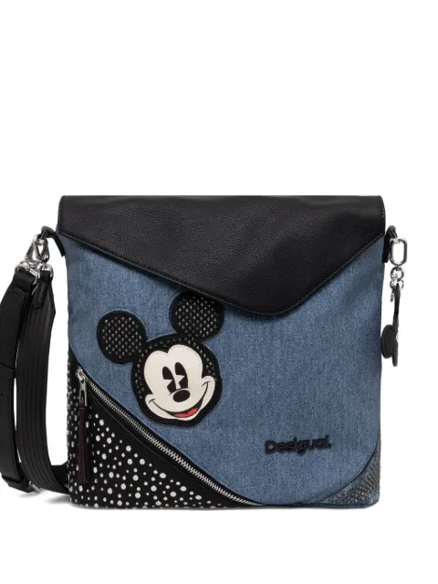 Desigual Large mickey-mouse studded denim backpack Blue 24WAKP32