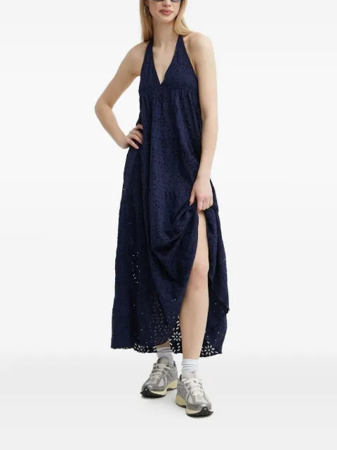 Desigual halterneck side-slit maxi dress Blue 24SWVK46