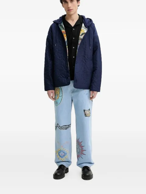 Desigual tiger-print jeans Blue 25SMDD05