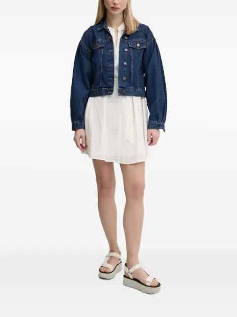 Desigual eyelet-embroidered belted mini dress White 25SWVW09
