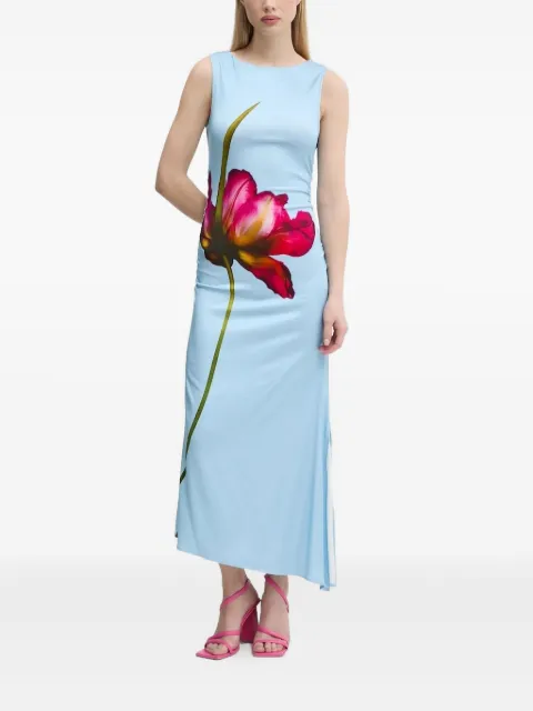 Desigual orchid asymmetric dress Blue 25SWVW07