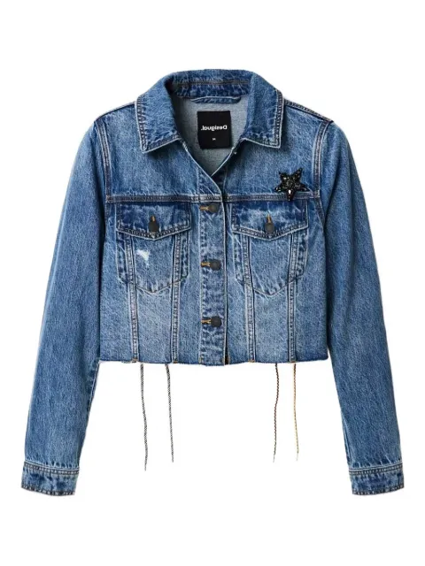Desigual Power lace-up denim jacket Blue 23SWED23