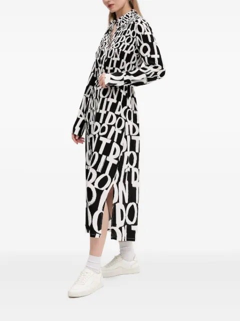 Desigual graphic-print shirt dress Black 25SWVW40