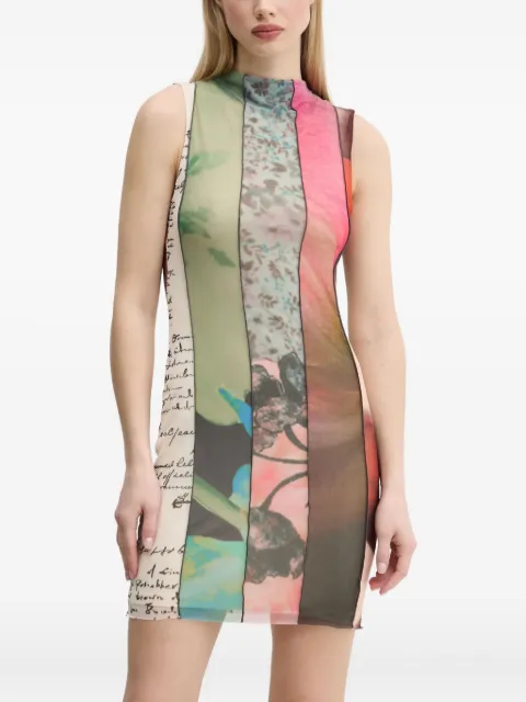 Desigual panelled mini dress Green 25SWVK01