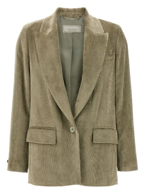 Peserico corduroy blazer Green A0161601590034