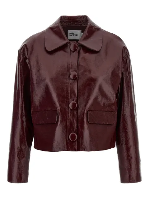 Self-Portrait cropped jacket Red PF25091JBU