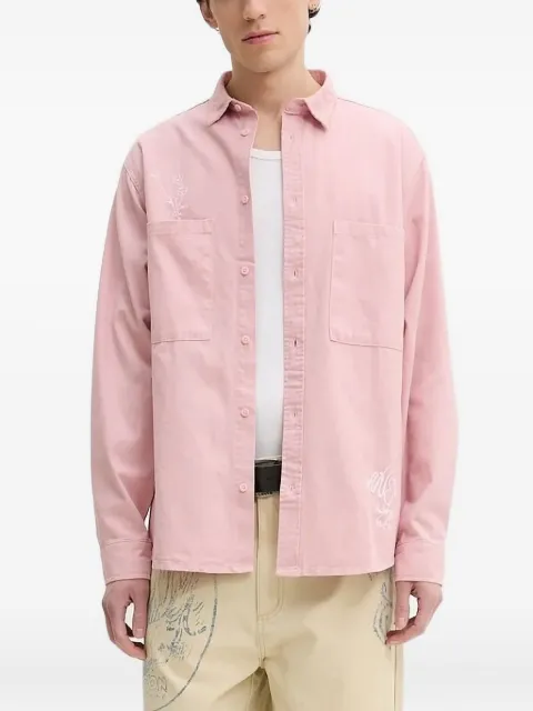 Desigual flower-embroidered shirt Pink 25SMCW23