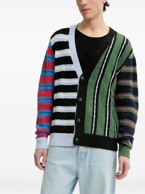 Desigual striped patchwork cardigan Black 25SMJK02