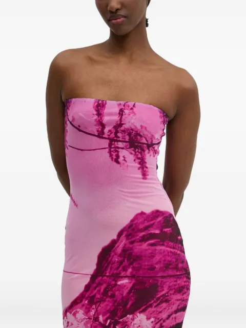 Desigual x Mr. Christian Lacroix strapless midi dress Pink 25SWVK39