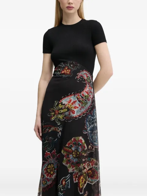 Desigual paisley-print dress Black 25SWVK32