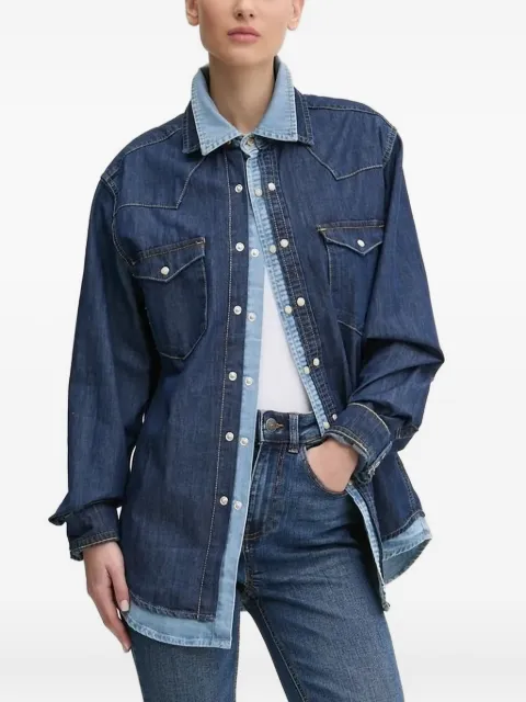 Desigual western-style denim shirt Blue 24WMCD03