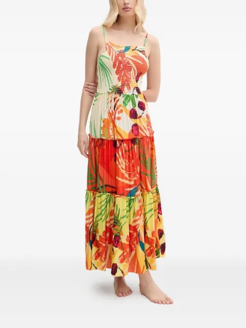 Desigual tiered maxi dress Orange 25SWMW07