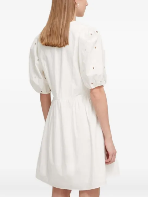 Desigual eyelet puff-sleeve mini dress White 24SWVW60