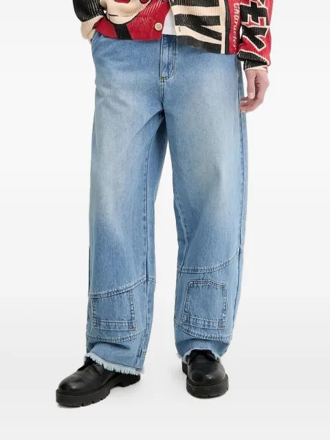 Desigual panelled frayed jeans Blue 25SMDD03