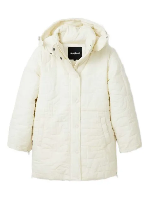 Desigual hooded puffer jacket White 23WWEW17