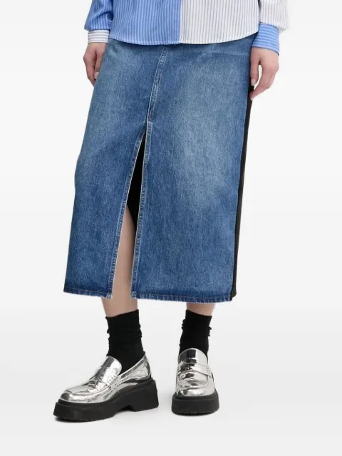 Desigual denim-paneled midi skirt Blue 25SWFD02