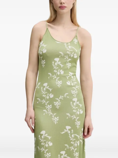 Desigual floral-print open-back midi dress Green 25SWVK59