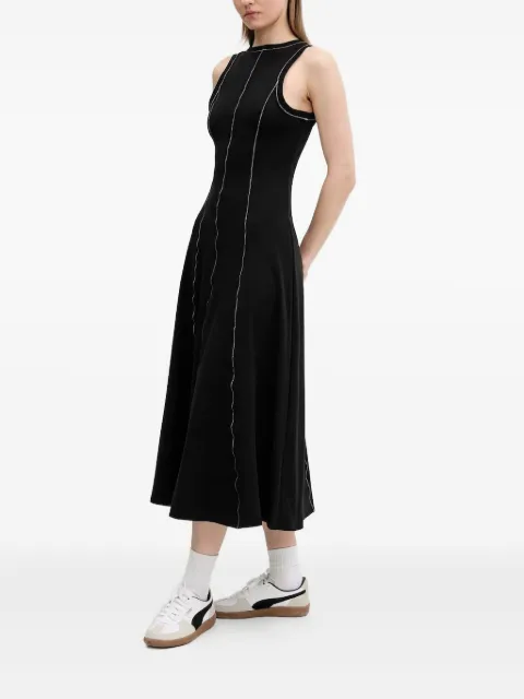 Desigual contrast-stitch midi dress Black 25SWVK54