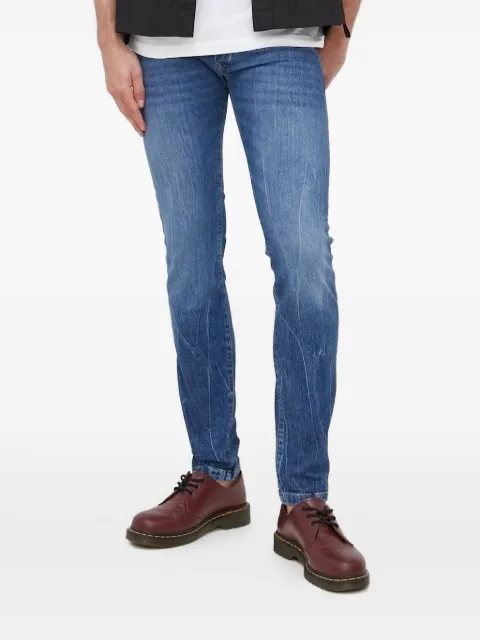 Drykorn leather-patch jeans Blue 402952