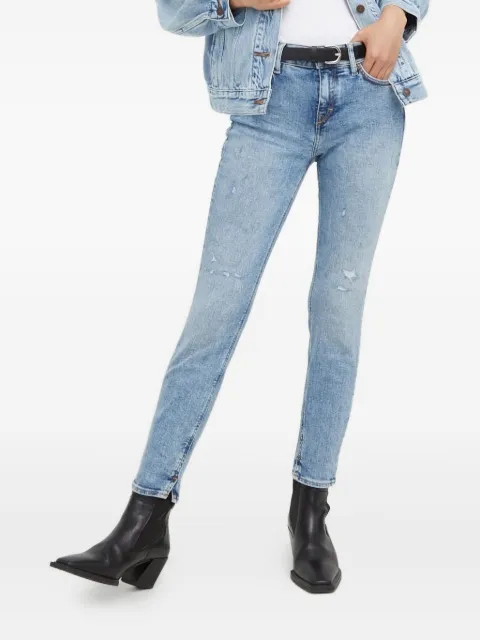 Drykorn light-wash distressed skinny jeans Blue 805372601493600