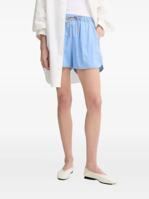 MUNTHE Uppi pinstripe drawstring shorts Blue 255140625523