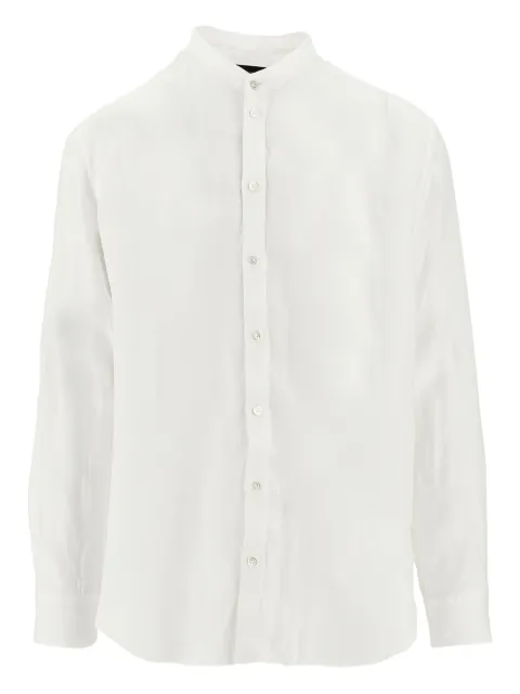 Emporio Armani collarless long-sleeve shirt White EM000204AF15799