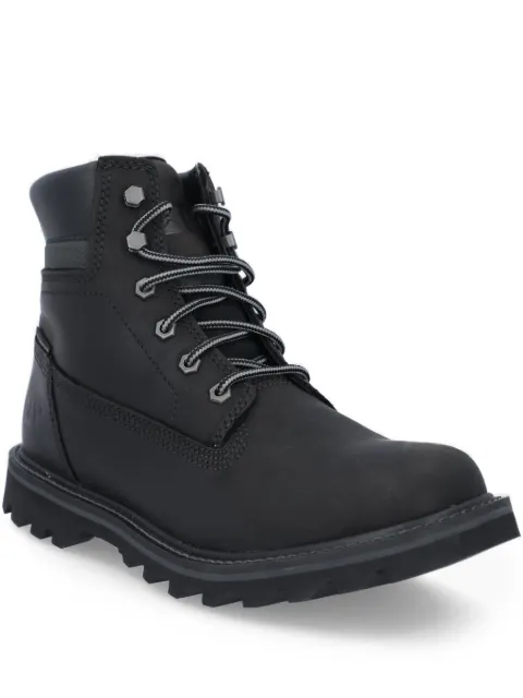 caterpillar lace-up leather hiking boots Black P721724
