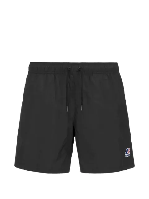 K-Way Le Vrai Olivier logo-patch drawstring swim shorts Black K31357W
