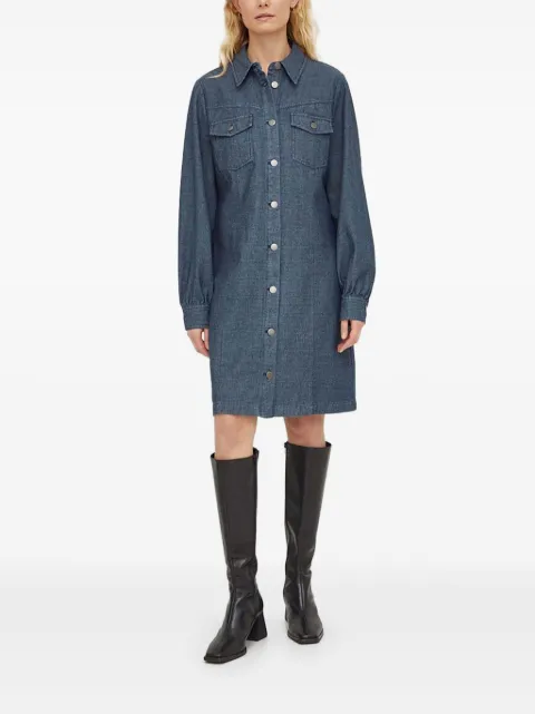 Bruuns Bazaar collared mini shirt dress Blue BBW3700