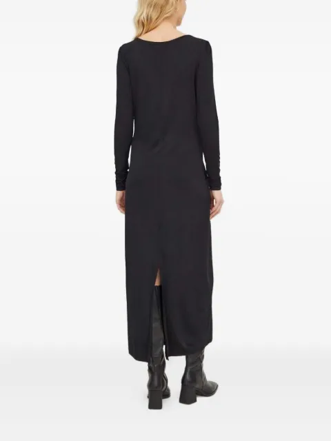 Bruuns Bazaar twist-detail long-sleeve maxi dress Black BBW3667