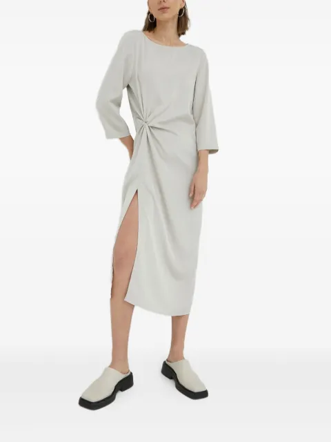 Bruuns Bazaar twist-front midi dress Grey BBW3285