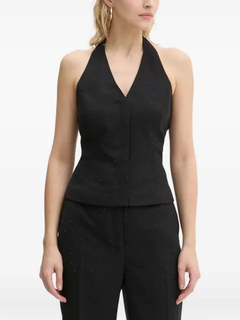 Bruuns Bazaar CorymbiaBBBelia halter-neck embellished top Black BBW4266