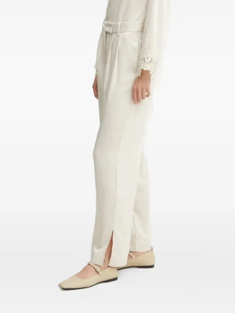 Bruuns Bazaar pleated side-split trousers White BBW4271