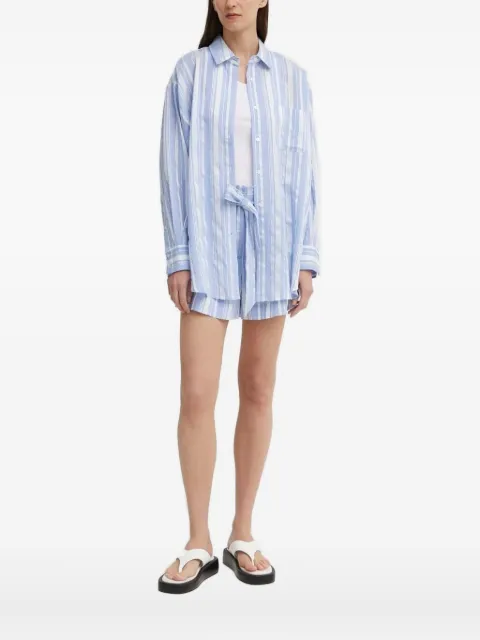 Bruuns Bazaar striped pocket shirt Blue BBW3976