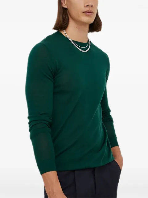 Bruuns Bazaar round-neck wool sweater Green BBM1220