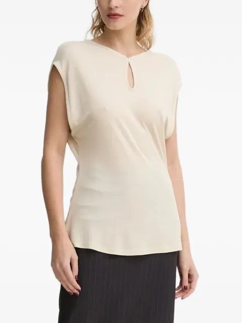 Bruuns Bazaar keyhole-neckline sleeveless top White BBW4214