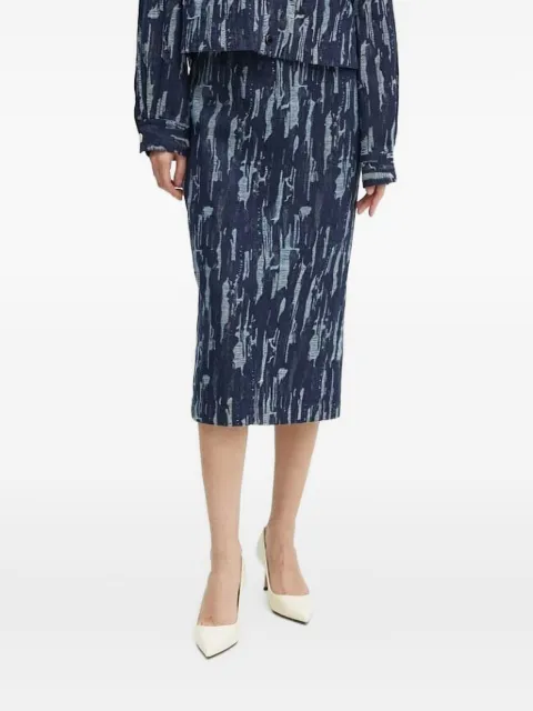 Bruuns Bazaar IxoraBBTanella abstract-print skirt Blue BBW4120