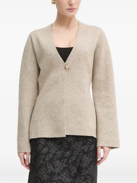 Bruuns Bazaar single-button V-neck cardigan Neutrals BBW4274