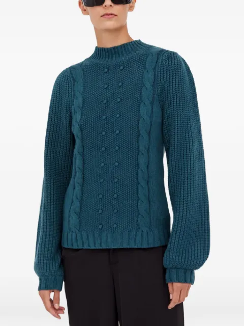 Bruuns Bazaar cable-knit sweater Green BBW3536