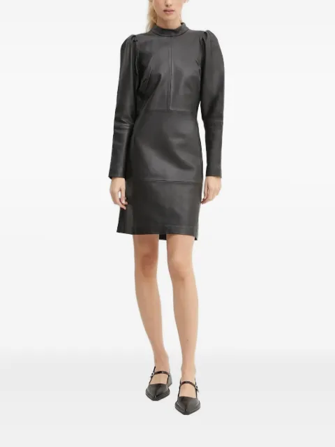 Bruuns Bazaar leather mini dress Black BBW4319