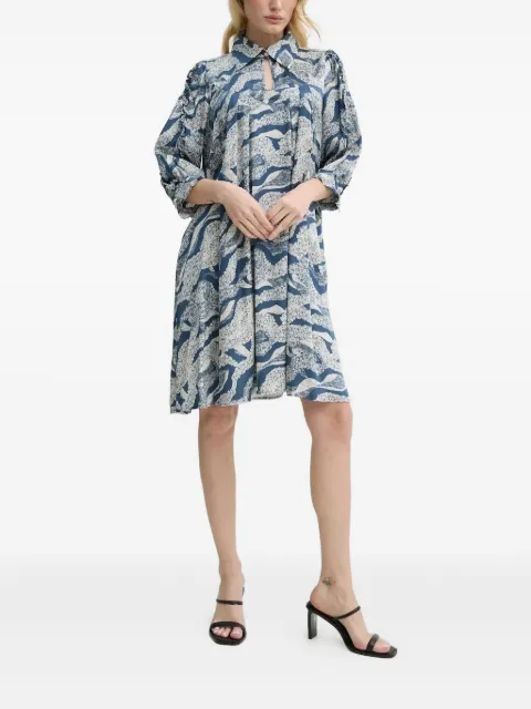 Bruuns Bazaar abstract-print mini dress Blue BBW4335