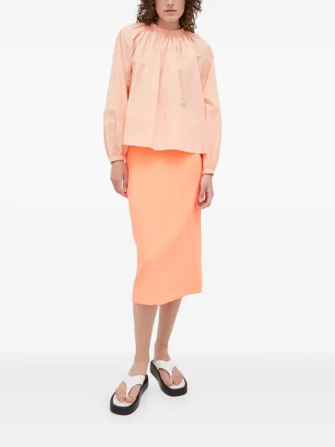 Drykorn pleated-details blouse Orange 874951241204