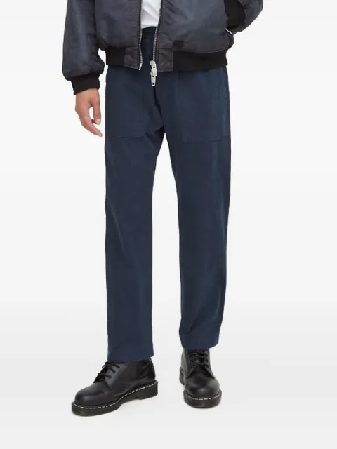 Drykorn elasticated-waist patch-pocket trousers Blue 40666122103