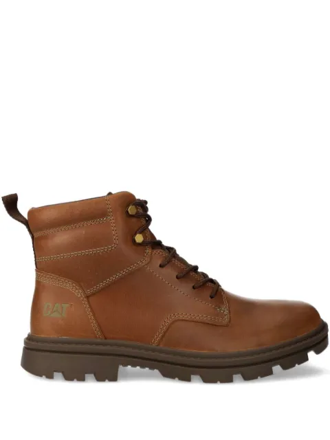 caterpillar lace-up leather boots Brown P725844