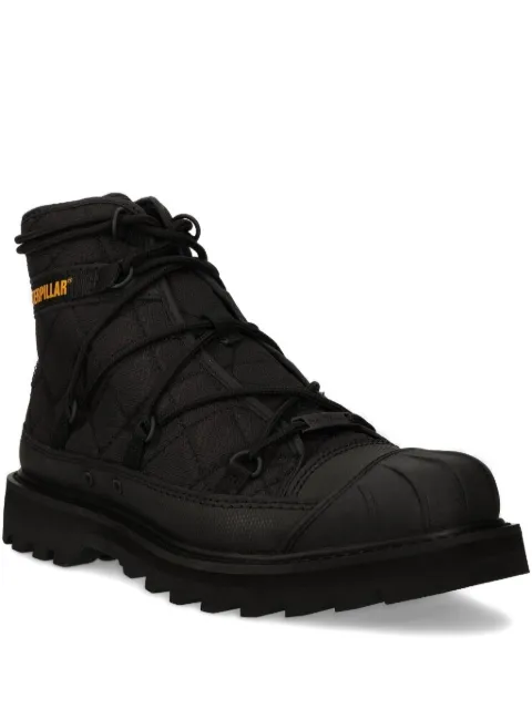 caterpillar quilted lace-up boots Black P111317