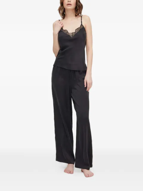 Chantelle lace V-neck top nightwear Black C12YI5