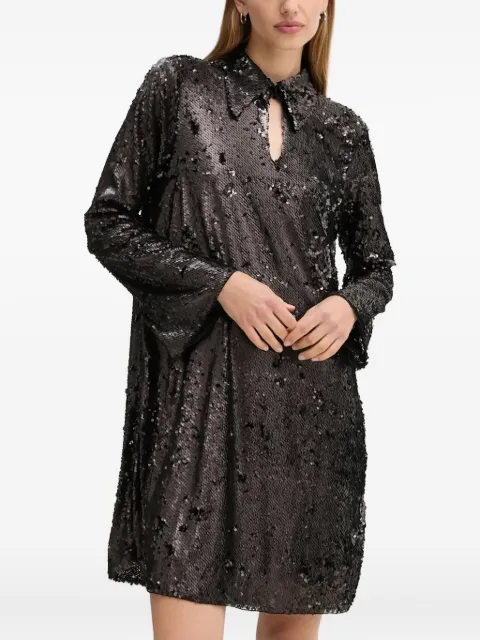 Bruuns Bazaar sequin embellished mini party dress Black BBW4191